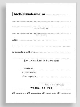 karty biblioteczne