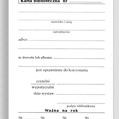 karty biblioteczne