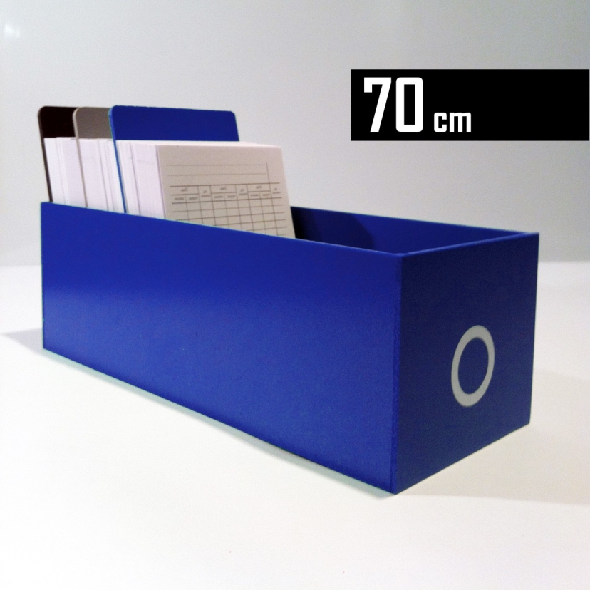 Pudełko na karty czytelnika - NIEBIESKIE do 70 cm
