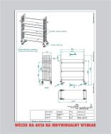 wózek na akta dla archiwum - na indywidualne zamówienie, przykład rysunku do zatwierdzenia
