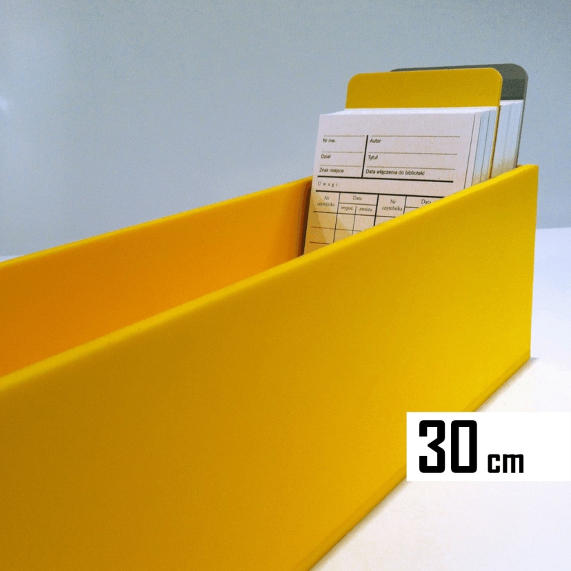 Pudełko/skrzynka na karty książki w kolorze żółtym