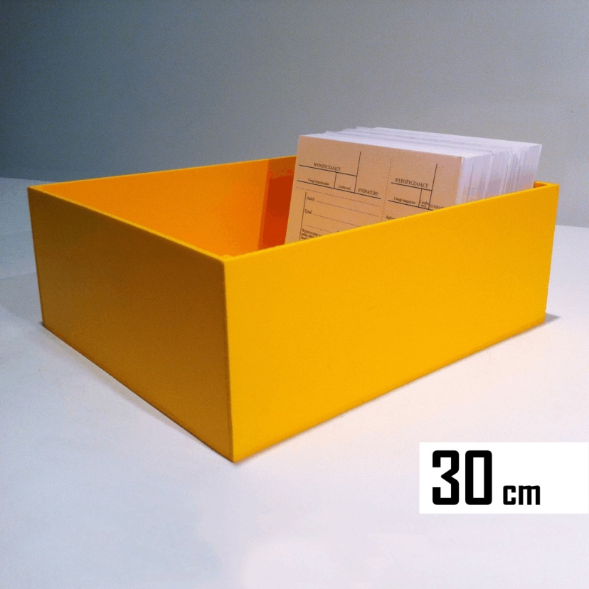 Pudełko na rewersy / monity - kolor żółty.