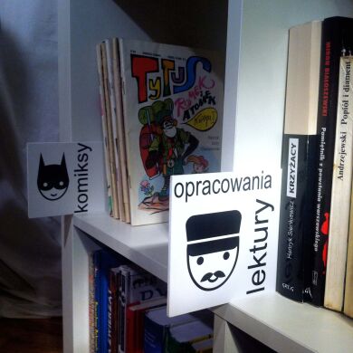 Rozdzielacz do książek z napisami
