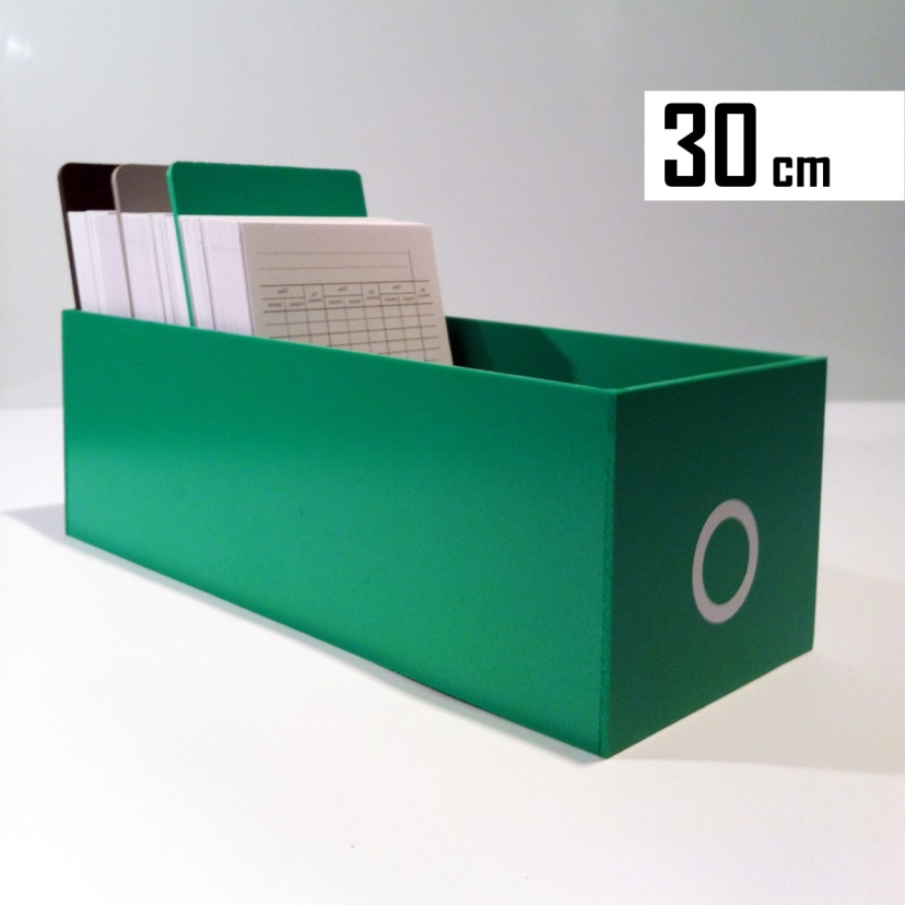 Pudełko na karty czytelnika wykonane z PCV - zielone