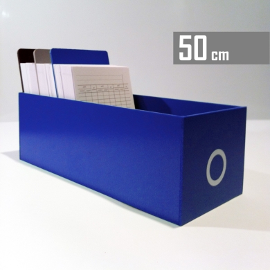 Pudełko na karty czytelnika - NIEBIESKIE do 50 cm