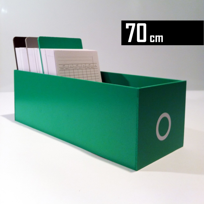 Pudełko na karty czytelnika - ZIELONE do 70 cm