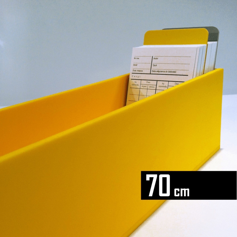 Pudełko/skrzynka na karty książki w kolorze żółtym