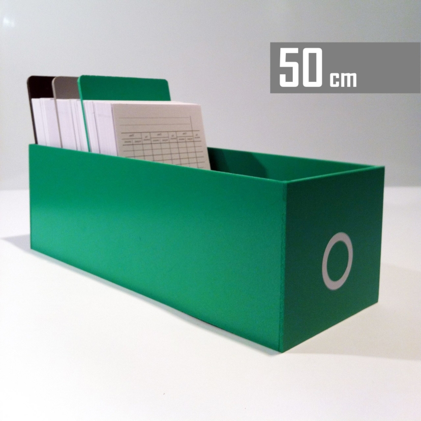 Pudełko na karty czytelnika - ZIELONE do 50 cm