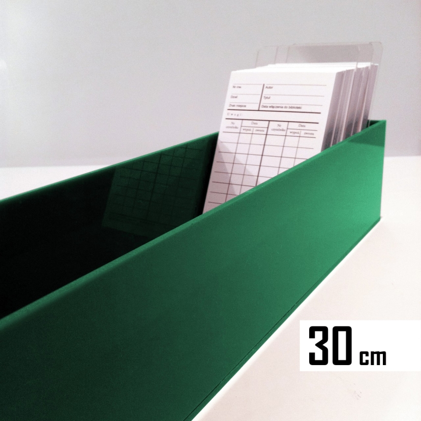 Pudełko/skrzynka na karty książki w kolorze zielonym