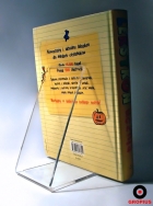 Elegancka, transparentna podstawka do książek w wersji B - widok od tyłu