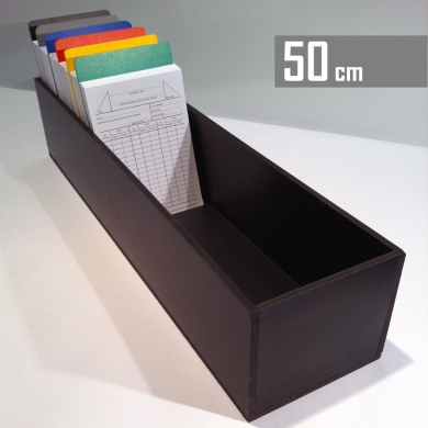 Pudełko na karty czytelnika - CZARNE do 50 cm